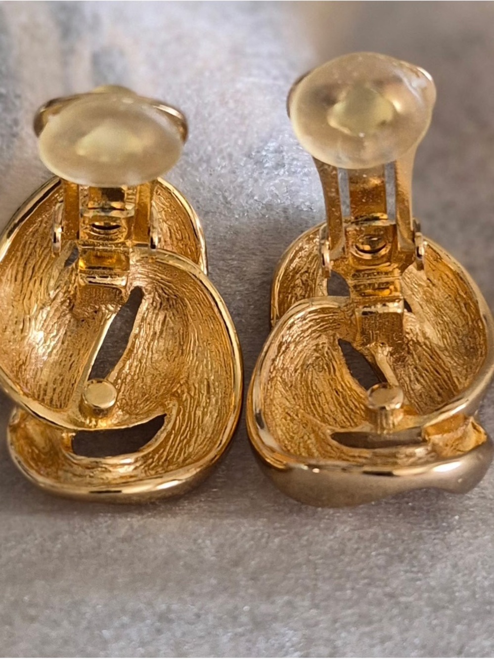 Celine Gold Interlocking Knot Clip-On Earrings - Picture 2 of 5